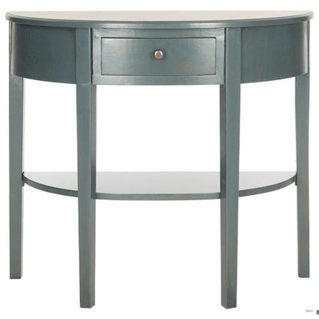 Safavieh Abram Console Table, Steel Teal - 30.1 x 14.4 x 33.9 in. AMH6636B